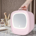 6L Dual Use Mini Fridge LED Mirror Skincare Cosmetic Storage Cooler