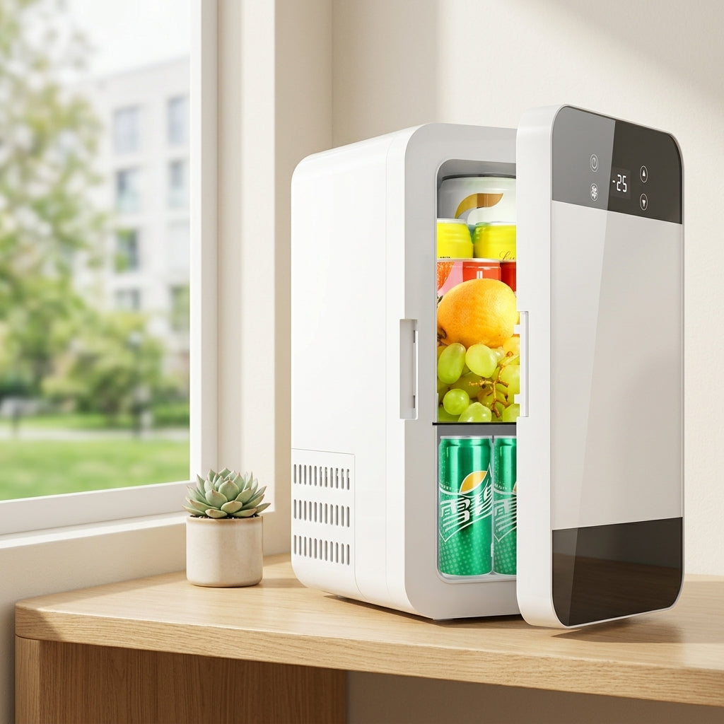 Portable Dual Zone Mini Fridge Home Car Office Dorm Refrigerator